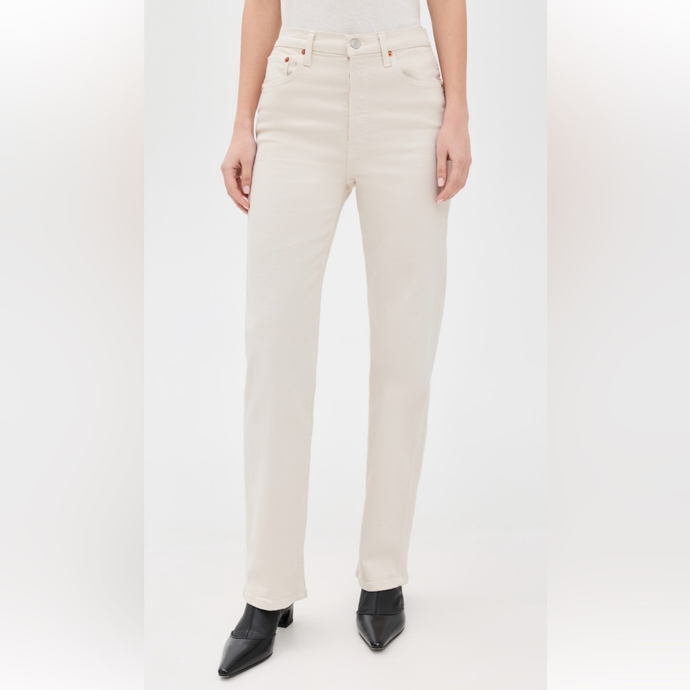 RE/DONE 90s high rise loose jean, vintage white